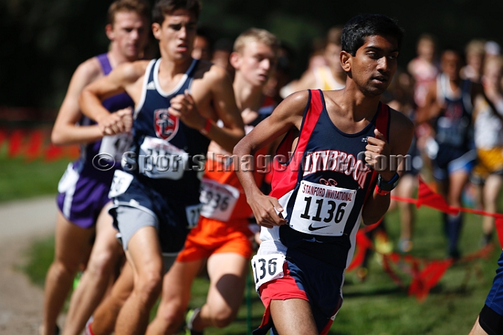 2014StanfordD2Boys-013.JPG - D2 boys race at the Stanford Invitational, September 27, Stanford Golf Course, Stanford, California.